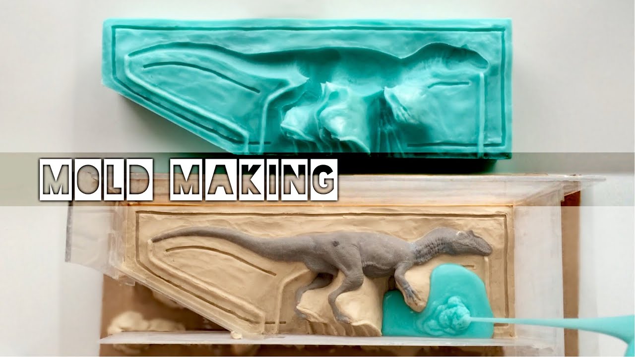 How to make Two part Silicone molds! - Making my Allosaurus models 