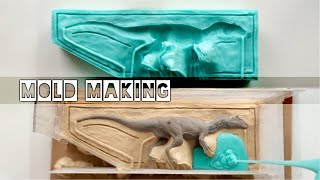 How to make Two part Silicone molds! - Making my Allosaurus models