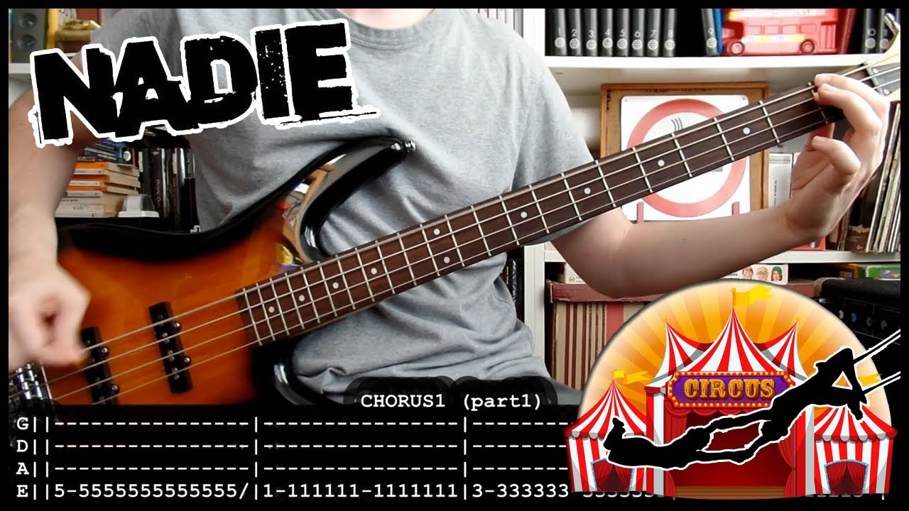 NADIE - Aquí estamos (bass cover w/Tabs & lyrics)