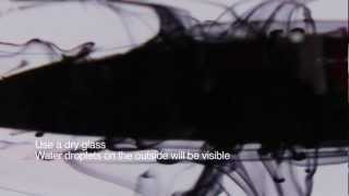Ink drop test with evaluation