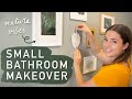 Diy small bathroom makeover  renter friendly and on a budget