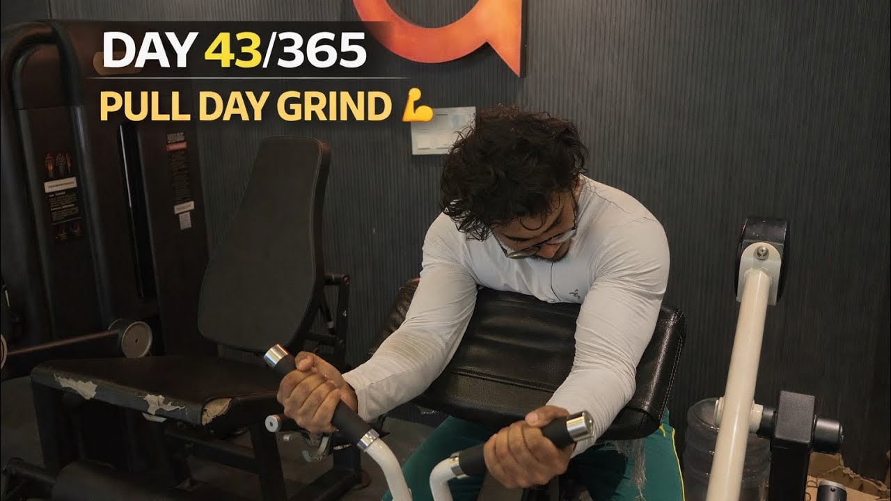 Day 43/365 | Intense Pull Day Grind 💪 Back & Biceps on Fire 🔥 