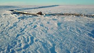 Jeep In Montana Winter DJI Mavic