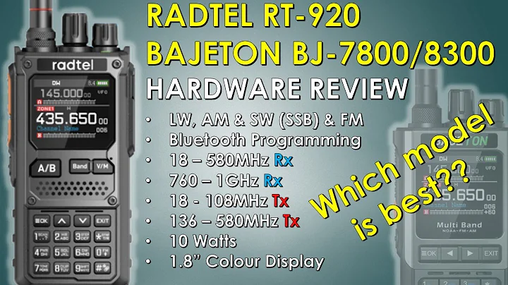 EB024 - Radtel RT-920 & Bajeton BJ-7800 / BJ-8300 Radio Hardware Review & Teardown
