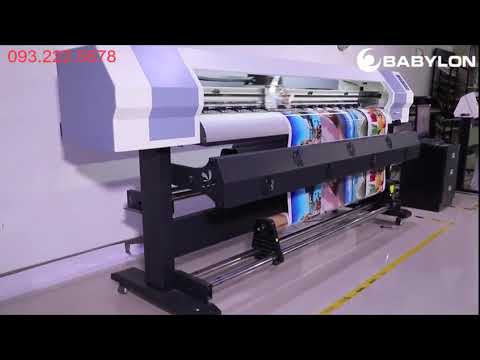 Video Máy in bạt khổ lớn 1m8 in cả Decal Giá rẻ dành cho... - youtube