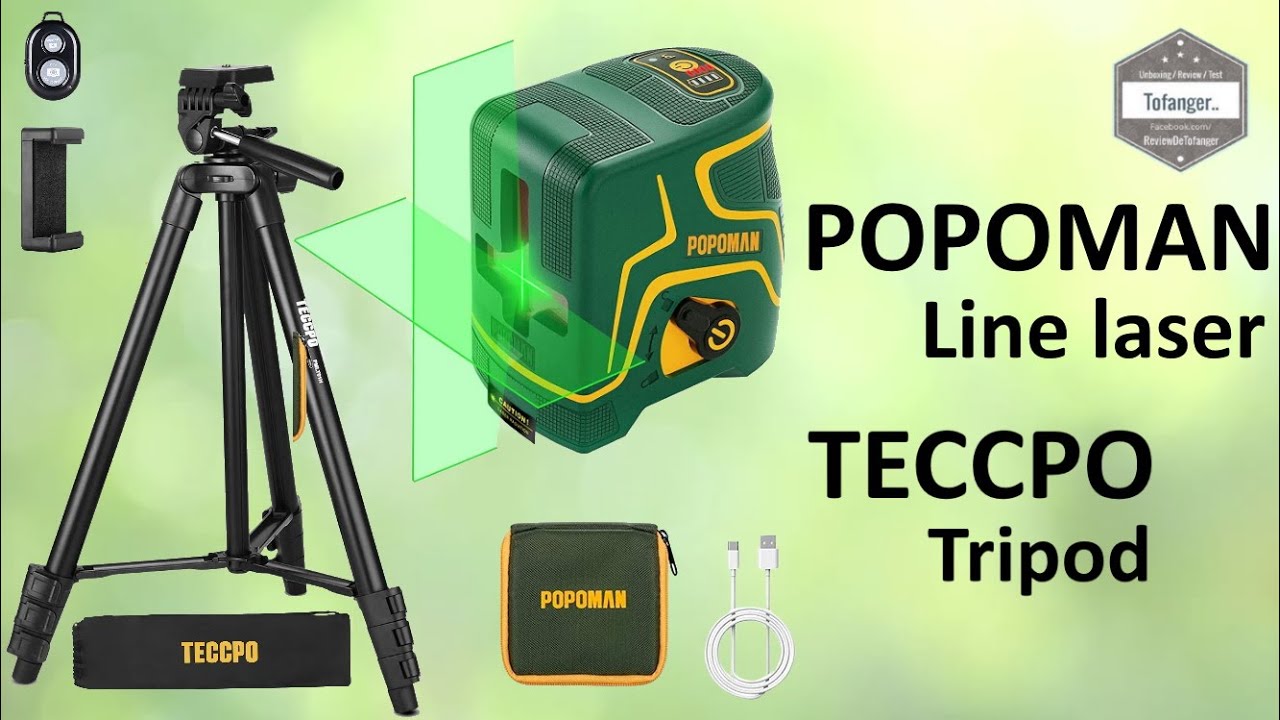 Popoman Line Laser MTM310B & Teccpo Tripod PMLT01H - Unboxing 