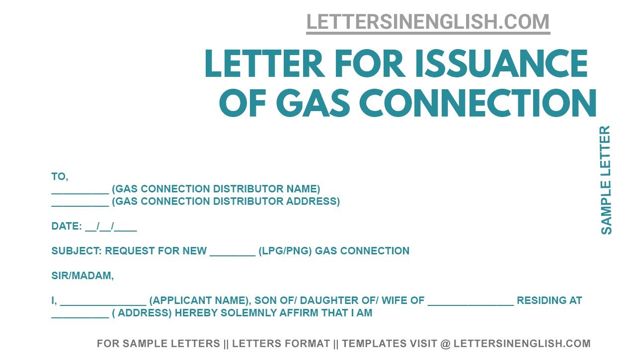 how to write application letter for gas