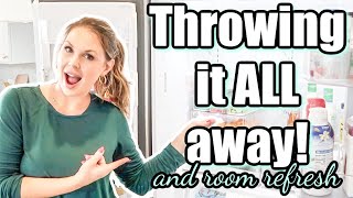 Throwing it ALL away! DECLUTTER & ORGANIZE | Room Refresh