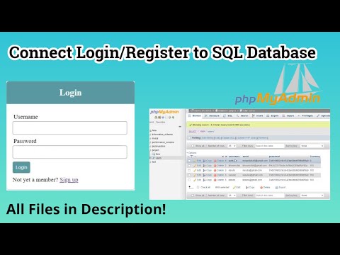 How to Connect Login Page with SQL Database in php | phpmyadmin