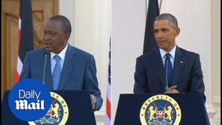 Obama and Kenyan President clash over gay rights in Africa  Daily Mail