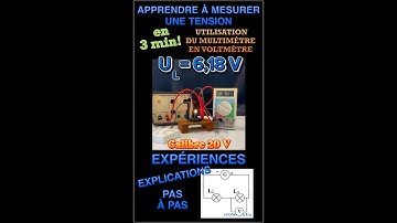 APPRENDRE EN 3min À MESURER UNE TENSION AVEC UN MULTIMÈTRE UTILISÉ EN VOLTMETRE #electricity#science