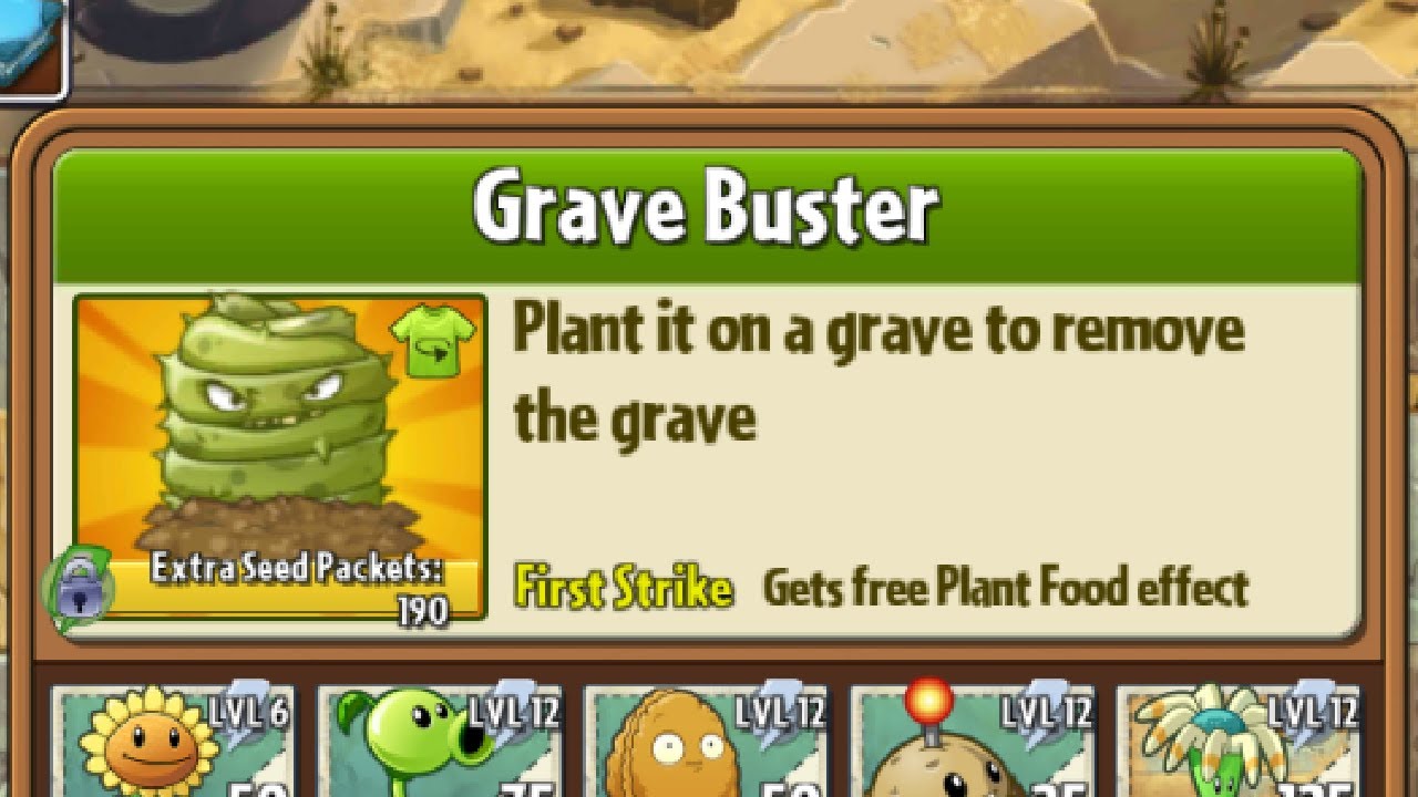 Boosted Grave Buster - Hack - Plants vs. Zombies 2 - YouTube.