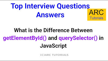 Difference Between getElementById and querySelector in JavaScript #javascript #interviewquestions