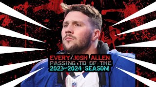 Every Josh Allen Passing Touchdown Of The 2023-2024 Season