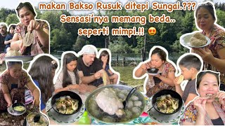 MAKAN BAKSO DI TEPI SUNGAI⁉️DADAKAN PUN HASILNYA GA MAIN2, PAKAI BAKSO RUSUK PULAK‼️