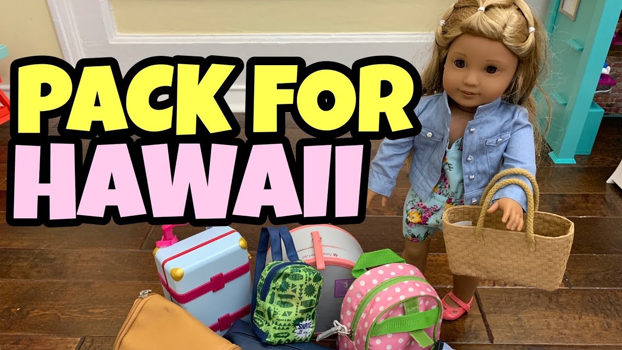 chloe's american girl doll channel packing for vacation