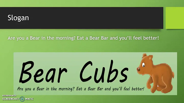 Bear Food Corp Marketing Plan - Elizabeth Derr