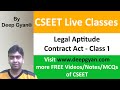 Free CSEET Online Classes for Nov 2021 Exams - Legal Aptitude Class 1 - Contract Act Class 1