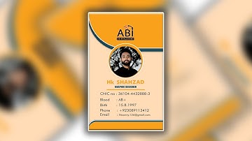 How to Create Identity card in adobe photoshop 2022 | Professional id card design | Abi Graphics