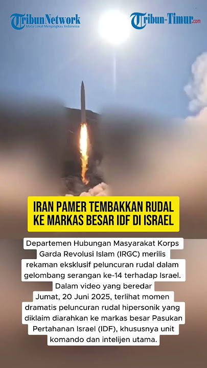 Detik-detik Rudal Hipersonik Iran Menuju Markas Intelijen Militer Israel