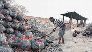 Extreme Process of Producing Tons of Rare Black Salt