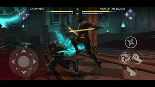 Shadow fight 3 King of the legion boss level 50 Marcus plane best fight