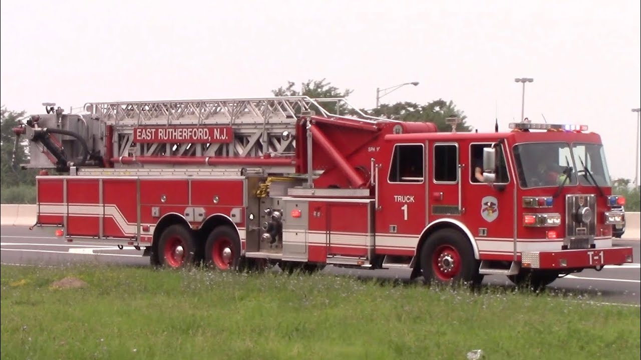East Rutherford Fire Department Truck 1 Responding 72021 YouTube