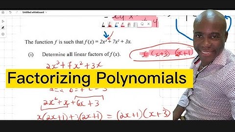 Factorizing Polynomials[Finding Linear Factors] #dellymathsconcepts #cxcmaths #gcse #addmathform5