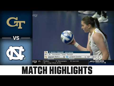Georgia Tech vs. North Carolina Match Highlights | 2026 ACC Volleyball