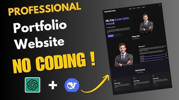 No Code Portfolio Website using ChatGPT + DeepSeek AI | Easy Tutorial #portfolio