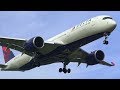 (4K) Delta A350-900 Close-Up Arrival in Detroit