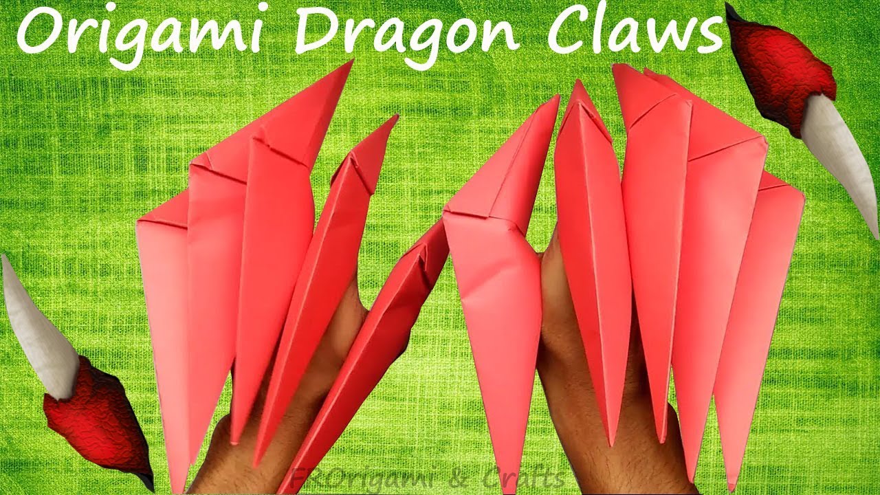 How To Make Origami Dragon Claws Very Easy Paper Dragon Claws