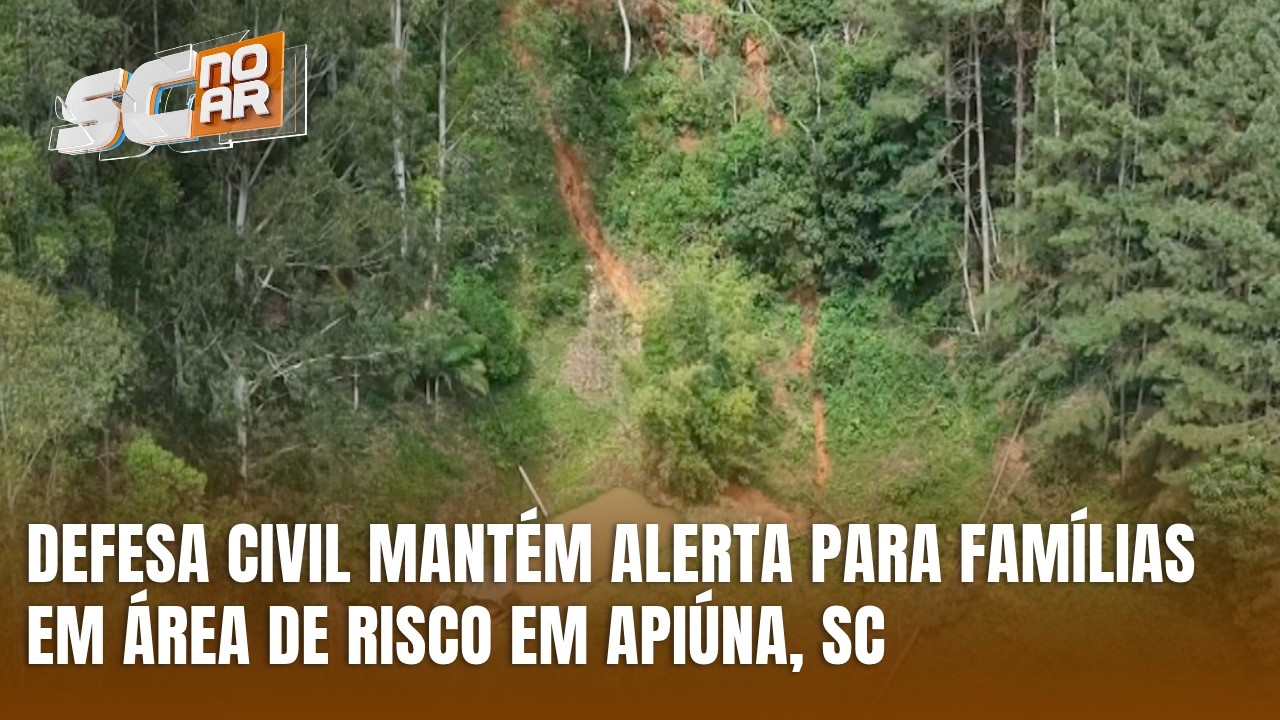 Defesa Civil alerta para risco de deslizamento e orienta saída de moradores em Apiúna
