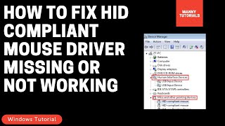 How to fix hid compliant mouse driver missing or not working
