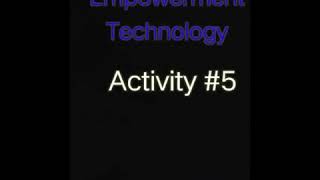 Activity #5: MS Word/ Google Docs Resume