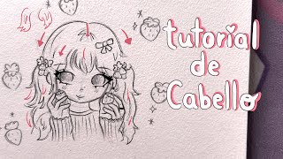 Aprende a dibujar cabello ANIME paso a paso (principiantes) 🌸