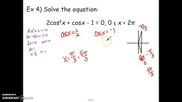 7.1 Solve Trig Equations (No Calculator)-Video 2