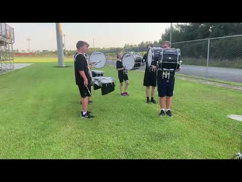 Brantley County High School 2023 Drumline IN THE LOT!!!! Movement Two
