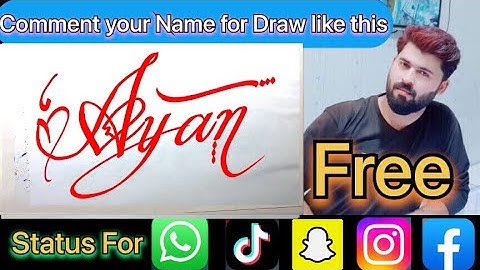 Ayan Name Signature Calligraphy Status | How to Cursive write with cut Marker #ayan @ayan