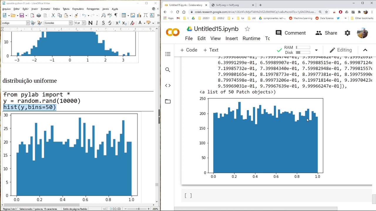 python 34 plotando histogramas e barras salvando figuras - YouTube