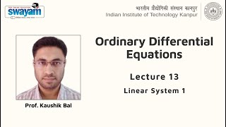 Lecture 13 : Linear System 1