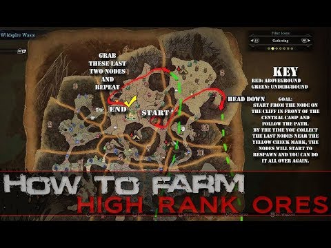 Monster Hunter World High Rank Ore Farming Guide Youtube
