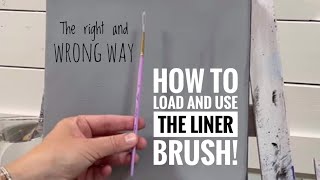 How To Use The LINER BRUSH The Right Way! Step by step in acrylic
