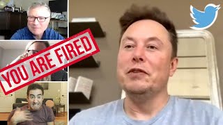 Elon Musk fires employees in twitter meeting DUB | Elon Musk firing employees in a Twitter meeting