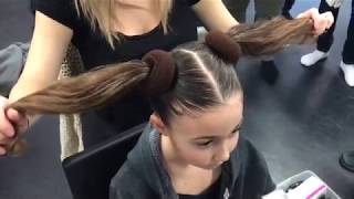 PETITE HAIR DOUBLE BUNS TUTORIAL  - Competition Season - Dance Sensation Inc