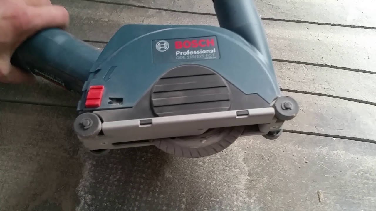 Bosch Dust Guard Gde115 125fct Angle Grinder Gws 18vli Youtube