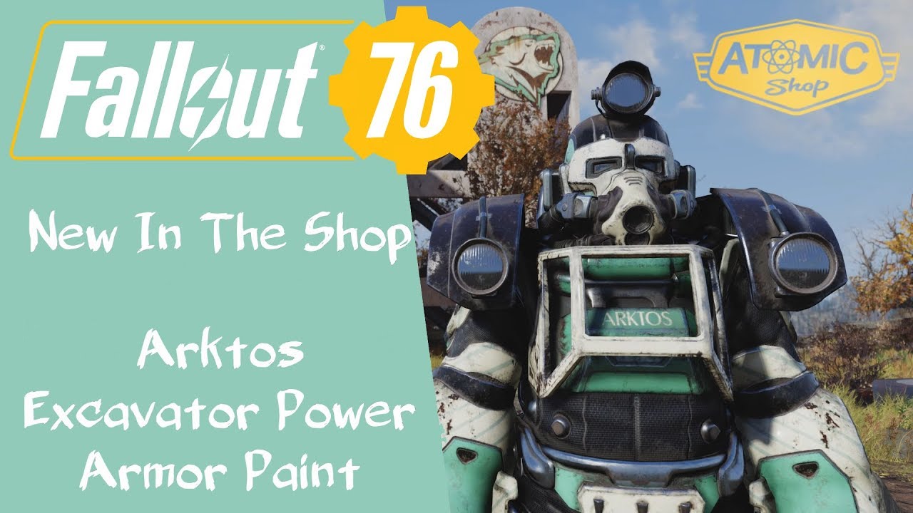 Fallout 76 Arktos Excavator Power Armor Paint New In The Shop YouTube