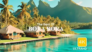 Bora Bora 4K Scenic Relaxation Film With Calming Music 4K VIDEO ULTRA HD 2 Hour Drone Footage 2024🎺