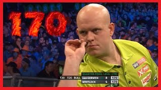 Celebrity Incredible Set Up Shot Followed By A 170 Checkout! - Michael van Gerwen Wealth
