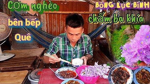 Ăn hết nồi cơm với món Bông lục bình chấm ba khía và dưa mắm miền tây #nétquê#bakhía#dưamắm